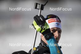 09.02.2017, Hochfilzen, Austria (AUT): Quentin Fillon Maillet (FRA) - IBU world championships biathlon, relay mixed, Hochfilzen (AUT). www.nordicfocus.com. © NordicFocus. Every downloaded picture is fee-liable.