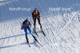 09.02.2017, Hochfilzen, Austria (AUT): Dorothea Wierer (ITA), Laura Dahlmeier (GER) - IBU world championships biathlon, relay mixed, Hochfilzen (AUT). www.nordicfocus.com. © NordicFocus. Every downloaded picture is fee-liable.