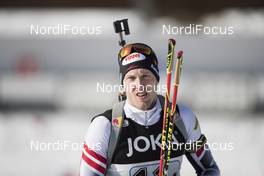 09.02.2017, Hochfilzen, Austria (AUT): Dominik Landertinger (AUT) - IBU world championships biathlon, relay mixed, Hochfilzen (AUT). www.nordicfocus.com. © NordicFocus. Every downloaded picture is fee-liable.
