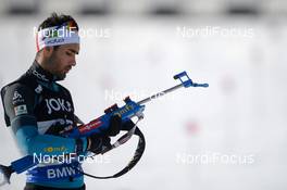 09.02.2017, Hochfilzen, Austria (AUT): Martin Fourcade (FRA) - IBU world championships biathlon, relay mixed, Hochfilzen (AUT). www.nordicfocus.com. © NordicFocus. Every downloaded picture is fee-liable.