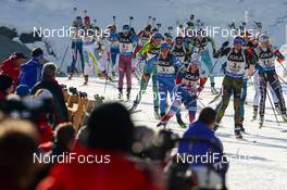 09.02.2017, Hochfilzen, Austria (AUT): Event Feature: start mix relay- IBU world championships biathlon, relay mixed, Hochfilzen (AUT). www.nordicfocus.com. © NordicFocus. Every downloaded picture is fee-liable.