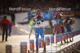 12.02.2017, Hochfilzen, Austria (AUT): Giuseppe Montello (ITA) - IBU world championships biathlon, pursuit men, Hochfilzen (AUT). www.nordicfocus.com. © NordicFocus. Every downloaded picture is fee-liable.