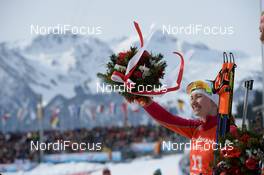 12.02.2017, Hochfilzen, Austria (AUT): Darya Domracheva (BLR) - IBU world championships biathlon, pursuit women, Hochfilzen (AUT). www.nordicfocus.com. © NordicFocus. Every downloaded picture is fee-liable.