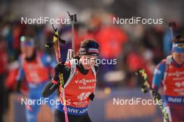 12.02.2017, Hochfilzen, Austria (AUT): Aita Gasparin (SUI) - IBU world championships biathlon, pursuit women, Hochfilzen (AUT). www.nordicfocus.com. © NordicFocus. Every downloaded picture is fee-liable.
