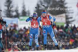 12.02.2017, Hochfilzen, Austria (AUT): Federica Sanfilippo (ITA), Lisa Vittozzi (ITA), (l-r) - IBU world championships biathlon, pursuit women, Hochfilzen (AUT). www.nordicfocus.com. © NordicFocus. Every downloaded picture is fee-liable.