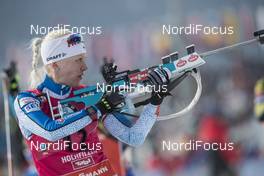 12.02.2017, Hochfilzen, Austria (AUT): Kaisa Makarainen (FIN) - IBU world championships biathlon, pursuit women, Hochfilzen (AUT). www.nordicfocus.com. © NordicFocus. Every downloaded picture is fee-liable.