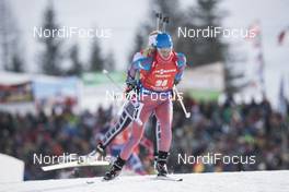 12.02.2017, Hochfilzen, Austria (AUT): Irina Starykh (RUS) - IBU world championships biathlon, pursuit women, Hochfilzen (AUT). www.nordicfocus.com. © NordicFocus. Every downloaded picture is fee-liable.