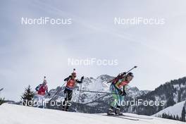 12.02.2017, Hochfilzen, Austria (AUT): Kaisa Makarainen (FIN), Selina Gasparin (SUI), Anastasiya Merkushyna (UKR), (l-r) - IBU world championships biathlon, pursuit women, Hochfilzen (AUT). www.nordicfocus.com. © NordicFocus. Every downloaded picture is fee-liable.