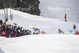 18.02.2017, Hochfilzen, Austria (AUT): Ondrej Moravec (CZE), Sergey Semenov (UKR), (l-r) - IBU world championships biathlon, relay men, Hochfilzen (AUT). www.nordicfocus.com. © NordicFocus. Every downloaded picture is fee-liable.