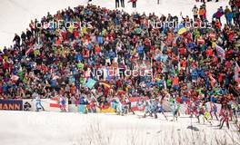 18.02.2017, Hochfilzen, Austria (AUT): Event Feature: men relay start- IBU world championships biathlon, relay men, Hochfilzen (AUT). www.nordicfocus.com. © NordicFocus. Every downloaded picture is fee-liable.