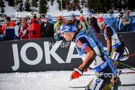 18.02.2017, Hochfilzen, Austria (AUT): Arnd Peiffer (GER), Simon Schempp (GER) - IBU world championships biathlon, relay men, Hochfilzen (AUT). www.nordicfocus.com. © NordicFocus. Every downloaded picture is fee-liable.
