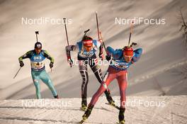 18.02.2017, Hochfilzen, Austria (AUT): Simon Eder (AUT), Anton Babikov (RUS) - IBU world championships biathlon, relay men, Hochfilzen (AUT). www.nordicfocus.com. © NordicFocus. Every downloaded picture is fee-liable.