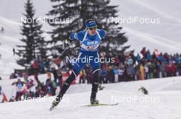 18.02.2017, Hochfilzen, Austria (AUT): Rene Zahkna (EST) - IBU world championships biathlon, relay men, Hochfilzen (AUT). www.nordicfocus.com. © NordicFocus. Every downloaded picture is fee-liable.
