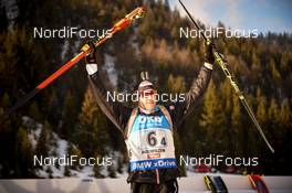 18.02.2017, Hochfilzen, Austria (AUT): Dominik Landertinger (AUT) - IBU world championships biathlon, relay men, Hochfilzen (AUT). www.nordicfocus.com. © NordicFocus. Every downloaded picture is fee-liable.
