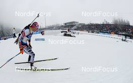 17.02.2017, Hochfilzen, Austria (AUT): Dunja Zdouc (AUT) - IBU world championships biathlon, relay women, Hochfilzen (AUT). www.nordicfocus.com. © NordicFocus. Every downloaded picture is fee-liable.