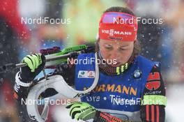 17.02.2017, Hochfilzen, Austria (AUT): Laura Dahlmeier (GER) - IBU world championships biathlon, relay women, Hochfilzen (AUT). www.nordicfocus.com. © NordicFocus. Every downloaded picture is fee-liable.