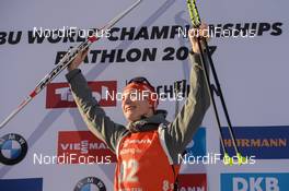 11.02.2017, Hochfilzen, Austria (AUT): Benedikt Doll (GER) - IBU world championships biathlon, sprint men, Hochfilzen (AUT). www.nordicfocus.com. © NordicFocus. Every downloaded picture is fee-liable.