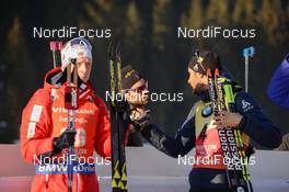 11.02.2017, Hochfilzen, Austria (AUT): Simon Fourcade (FRA), Martin Fourcade (FRA) - IBU world championships biathlon, sprint men, Hochfilzen (AUT). www.nordicfocus.com. © NordicFocus. Every downloaded picture is fee-liable.