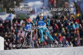 10.02.2017, Hochfilzen, Austria (AUT): Anastasiya Kuzmina (SVK), Marie Dorin Habert (FRA), (l-r) - IBU world championships biathlon, sprint women, Hochfilzen (AUT). www.nordicfocus.com. © NordicFocus. Every downloaded picture is fee-liable.