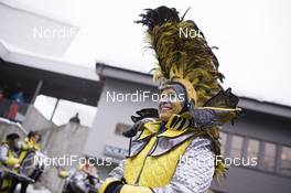 18.02.2017, Hochfilzen, Austria (AUT): Event Feature: a carneval music plays in front of the soldier cafe - IBU world championships biathlon, training, Hochfilzen (AUT). www.nordicfocus.com. © NordicFocus. Every downloaded picture is fee-liable.