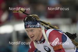 26.11.2017, Oestersund, Sweden, (SWE): Johannes Thingnes Boe (NOR) - IBU world cup biathlon, relay mixed, Oestersund (SWE). www.nordicfocus.com. © Manzoni/NordicFocus. Every downloaded picture is fee-liable.