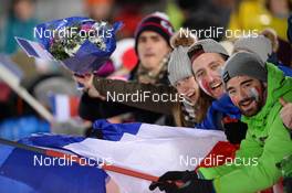 03.12.2017, Oestersund, Sweden, (SWE): French fans - IBU world cup biathlon, pursuit men, Oestersund (SWE). www.nordicfocus.com. © Tumashov/NordicFocus. Every downloaded picture is fee-liable.