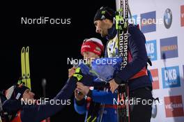 03.12.2017, Oestersund, Sweden, (SWE): Quentin Fillon Maillet (FRA), Martin Fourcade (FRA) - IBU world cup biathlon, pursuit men, Oestersund (SWE). www.nordicfocus.com. © Tumashov/NordicFocus. Every downloaded picture is fee-liable.