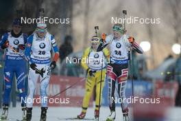03.12.2017, Oestersund, Sweden, (SWE): Mari Laukkanen (FIN), Lisa Theresa Hauser (AUT), (l-r) - IBU world cup biathlon, pursuit women, Oestersund (SWE). www.nordicfocus.com. © Manzoni/NordicFocus. Every downloaded picture is fee-liable.