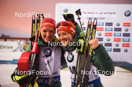 03.12.2017, Oestersund, Sweden, (SWE): Maren Hammerschmidt (GER), Denise Herrmann (GER) - IBU world cup biathlon, pursuit women, Oestersund (SWE). www.nordicfocus.com. © Tumashov/NordicFocus. Every downloaded picture is fee-liable.
