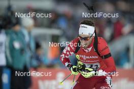 26.11.2017, Oestersund, Sweden, (SWE): Christian Gow (CAN) - IBU world cup biathlon, single mixed relay, Oestersund (SWE). www.nordicfocus.com. © Manzoni/NordicFocus. Every downloaded picture is fee-liable.