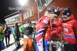 02.12.2017, Oestersund, Sweden, (SWE): Emil Hegle Svendsen (NOR), Tarjei Boe (NOR) - IBU world cup biathlon, sprint men, Oestersund (SWE). www.nordicfocus.com. © Tumashov/NordicFocus. Every downloaded picture is fee-liable.