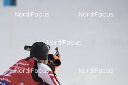 02.12.2017, Oestersund, Sweden, (SWE): Julian Eberhard (AUT) - IBU world cup biathlon, sprint men, Oestersund (SWE). www.nordicfocus.com. © Manzoni/NordicFocus. Every downloaded picture is fee-liable.