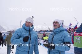 09.12.2017, Hochfilzen, Austria (AUT): Borut Nunar (SLO) IBU race director, Robert Zwahlen (SUI) IBU TD, (l-r) -  IBU world cup biathlon, pursuit men, Hochfilzen (AUT). www.nordicfocus.com. © Manzoni/NordicFocus. Every downloaded picture is fee-liable.