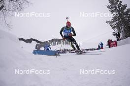 10.12.2017, Hochfilzen, Austria (AUT): Benedikt Doll (GER) -  IBU world cup biathlon, relay men, Hochfilzen (AUT). www.nordicfocus.com. © Manzoni/NordicFocus. Every downloaded picture is fee-liable.