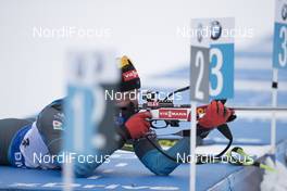 10.12.2017, Hochfilzen, Austria (AUT): Quentin Fillon Maillet (FRA) -  IBU world cup biathlon, relay men, Hochfilzen (AUT). www.nordicfocus.com. © Manzoni/NordicFocus. Every downloaded picture is fee-liable.