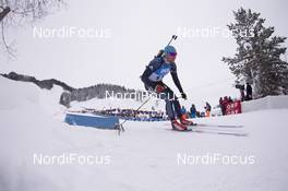 10.12.2017, Hochfilzen, Austria (AUT): Vassiliy Podkorytov (KAZ) -  IBU world cup biathlon, relay men, Hochfilzen (AUT). www.nordicfocus.com. © Manzoni/NordicFocus. Every downloaded picture is fee-liable.