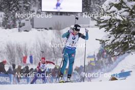 10.12.2017, Hochfilzen, Austria (AUT): Celia Aymonier (FRA) -  IBU world cup biathlon, relay women, Hochfilzen (AUT). www.nordicfocus.com. © Manzoni/NordicFocus. Every downloaded picture is fee-liable.