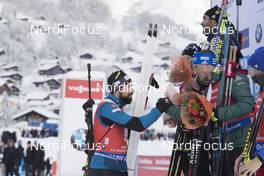 17.12.2017, Annecy-Le Grand Bornand, France (FRA): Benjamin Weger (SUI), Erik Lesser (GER), (l-r) -  IBU world cup biathlon, mass men, Annecy-Le Grand Bornand (FRA). www.nordicfocus.com. © Manzoni/NordicFocus. Every downloaded picture is fee-liable.