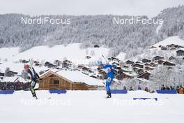 17.12.2017, Annecy-Le Grand Bornand, France (FRA): Franziska Hildebrand (GER), Susan Dunklee (USA), (l-r) -  IBU world cup biathlon, mass women, Annecy-Le Grand Bornand (FRA). www.nordicfocus.com. © Manzoni/NordicFocus. Every downloaded picture is fee-liable.