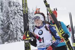 17.12.2017, Annecy-Le Grand Bornand, France (FRA): Iryna Kryuko (BLR) -  IBU world cup biathlon, mass women, Annecy-Le Grand Bornand (FRA). www.nordicfocus.com. © Manzoni/NordicFocus. Every downloaded picture is fee-liable.