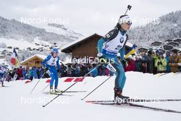 17.12.2017, Annecy-Le Grand Bornand, France (FRA): Krystyna Guzik (POL), Anais Chevalier (FRA), (l-r) -  IBU world cup biathlon, mass women, Annecy-Le Grand Bornand (FRA). www.nordicfocus.com. © Manzoni/NordicFocus. Every downloaded picture is fee-liable.