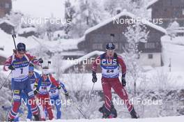 16.12.2017, Annecy-Le Grand Bornand, France (FRA): Fredrik Gjesbakk (NOR), Andrejs Rastorgujevs (LAT), (l-r) -  IBU world cup biathlon, pursuit men, Annecy-Le Grand Bornand (FRA). www.nordicfocus.com. © Manzoni/NordicFocus. Every downloaded picture is fee-liable.
