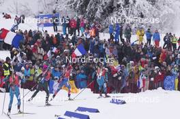 16.12.2017, Annecy-Le Grand Bornand, France (FRA): Justine Braisaz (FRA), Vanessa Hinz (GER), Veronika Vitkova (CZE), Anais Chevalier (FRA), (l-r) -  IBU world cup biathlon, pursuit women, Annecy-Le Grand Bornand (FRA). www.nordicfocus.com. © Manzoni/NordicFocus. Every downloaded picture is fee-liable.