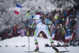 15.12.2017, Annecy-Le Grand Bornand, France (FRA): Klemen Bauer (SLO) -  IBU world cup biathlon, sprint men, Annecy-Le Grand Bornand (FRA). www.nordicfocus.com. © Manzoni/NordicFocus. Every downloaded picture is fee-liable.