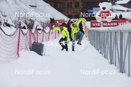 14.12.2017, Annecy-Le Grand Bornand, France (FRA): Joshua Preiswerk (SUI), Biathlonworld TV, Marian Hiller (GER), Biathlonworld TV -  IBU world cup biathlon, sprint women, Annecy-Le Grand Bornand (FRA). www.nordicfocus.com. © Manzoni/NordicFocus. Every downloaded picture is fee-liable.