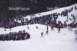14.12.2017, Annecy-Le Grand Bornand, France (FRA): Event Feature: Track Feature with a lot of spectators -  IBU world cup biathlon, sprint women, Annecy-Le Grand Bornand (FRA). www.nordicfocus.com. © Manzoni/NordicFocus. Every downloaded picture is fee-liable.