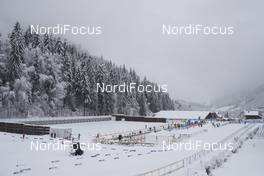 13.12.2017, Annecy-Le Grand Bornand, France (FRA): Event Feature: Overview over the stadium -  IBU world cup biathlon, training, Annecy-Le Grand Bornand (FRA). www.nordicfocus.com. © Manzoni/NordicFocus. Every downloaded picture is fee-liable.