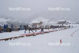13.12.2017, Annecy-Le Grand Bornand, France (FRA): Event Feature: overview over the snowy shooting range -  IBU world cup biathlon, training, Annecy-Le Grand Bornand (FRA). www.nordicfocus.com. © Manzoni/NordicFocus. Every downloaded picture is fee-liable.