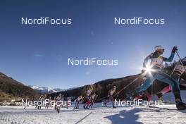 01.01.2017, Val Mustair, Switzerland (SUI): Simen Hegstad Krueger (NOR), Jean Marc Gaillard (FRA), (l-r)  - FIS world cup cross-country, tour de ski, mass men, Val Mustair (SUI). www.nordicfocus.com. © Modica/NordicFocus. Every downloaded picture is fee-liable.
