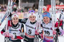 01.01.2017, Val Mustair, Switzerland (SUI): Heidi Weng (NOR), Ingvild Flugstad Oestberg (NOR), Krista Parmakoski (FIN) - FIS world cup cross-country, tour de ski, mass women, Val Mustair (SUI). www.nordicfocus.com. © Modica/NordicFocus. Every downloaded picture is fee-liable.